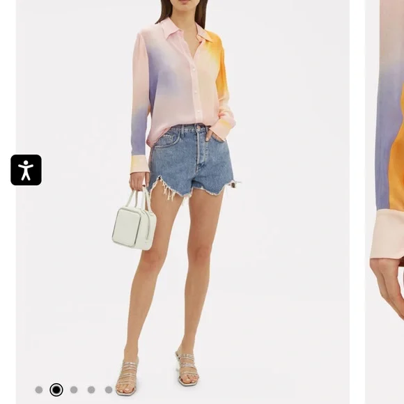 NEW • 3X1 DENIM • Women’s Carter Cut-Off Denim Shorts Gloss Wash Blue 31 - Picture 1 of 5